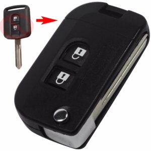 Modifikuotas rakto korpusas Nissan Qashqai | Primera | Micra | Navara | Almera | Note | Sunny