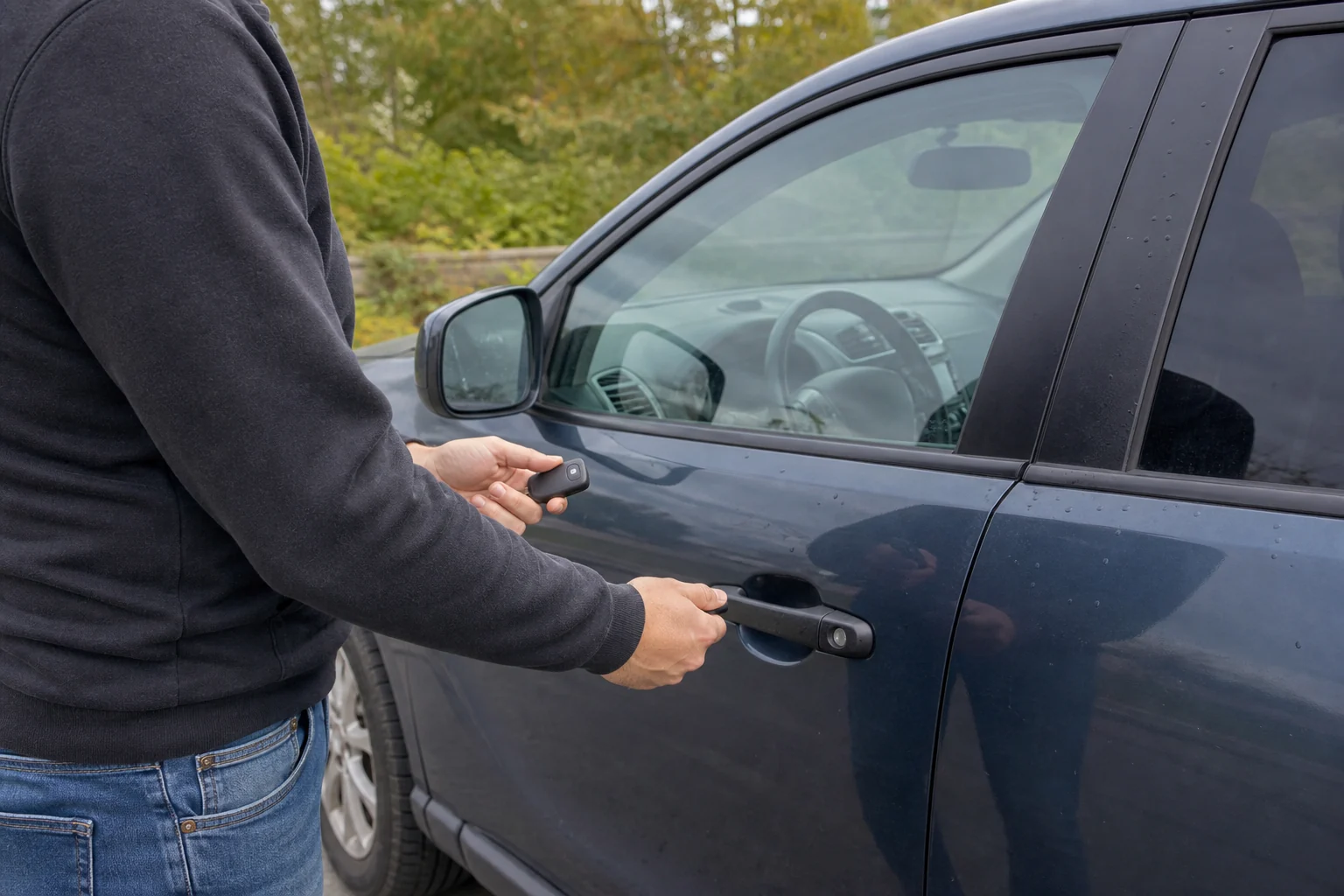 Sprendimo seka, kai automobilis atrakina, bet neužsiveda