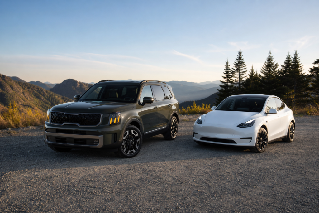 IIHS aukščiausiai įvertino „Kia Telluride“ ir „Tesla Model Y“