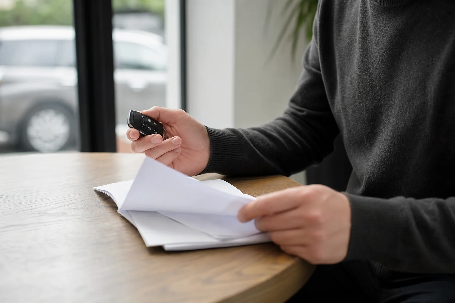 Automobilio savininkas prieš kreipdamasis į servisą apžiūri raktelį ir pasiruošia informaciją.